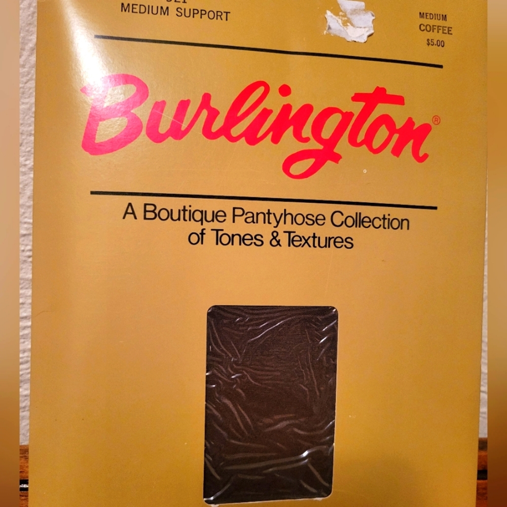 Burlington Pantyhose Medium  Coffee, Medium Support Discontinued